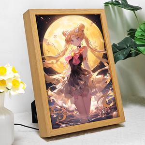 Meilleur service populaire Cadre photo Sailor Moon LED Design Art déco Cadre photo à lumière décorative mobile avec lumière LED - Product Image 6