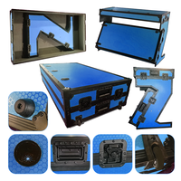 Flight Case pour table DJ Z-Table noir et orange avec table portable