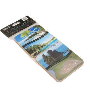 <span class=keywords><strong>Pas</strong></span> <span class=keywords><strong>cher</strong></span> Paysage-Design Coaster Set Poly Sac Souvenir Cadeau avec Tapis & Pads Produit Touristique - Product Image 1