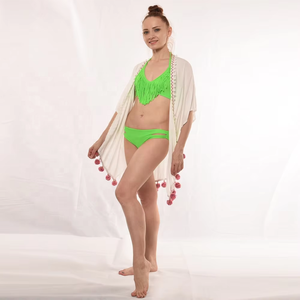 2025 nouveau femmes 3 pièces ensemble maillots de bain en mousseline de soie solide gland couverture <span class=keywords><strong>plage</strong></span> sarong paréo Bikini résistant au soleil maillot de bain <span class=keywords><strong>robe</strong></span> portefeuille pour - Product Image 5