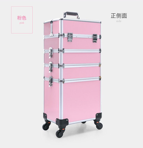 Valise de maquillage amovible 4 en 1, mallette de voyage <span class=keywords><strong>pour</strong></span> manucure des ongles sur roues, verrouillable <span class=keywords><strong>pour</strong></span> Salon, mallette de rangement de grande capacité - Product Image 3