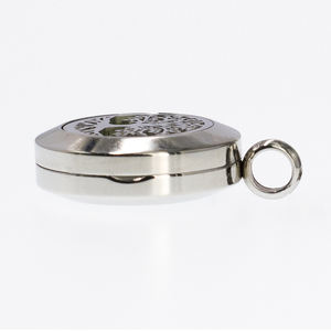 20mm <span class=keywords><strong>arbre</strong></span> <span class=keywords><strong>de</strong></span> <span class=keywords><strong>vie</strong></span> en acier inoxydable 316L 10 pièces tampons gratuits diffuseur d'huile essentielle médaillon <span class=keywords><strong>de</strong></span> parfum pendentif <span class=keywords><strong>collier</strong></span> - Product Image 3
