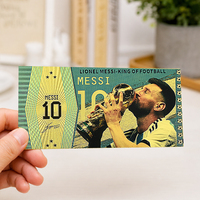 Lionel für Pele Maradona Fußballstar Doppelseitige Goldfolien-Banknote – Sammelbare Fußballkarte 16x7,6cm Fan-Display-Geschenk für