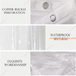 Revêtement <span class=keywords><strong>de</strong></span> <span class=keywords><strong>rideau</strong></span> <span class=keywords><strong>de</strong></span> <span class=keywords><strong>douche</strong></span> en vinyle, livraison gratuite, prix d'usine, <span class=keywords><strong>pour</strong></span> salle <span class=keywords><strong>de</strong></span> bain, 260x200CM, <span class=keywords><strong>baignoire</strong></span>, résistant à la moisissure - Product Image 4