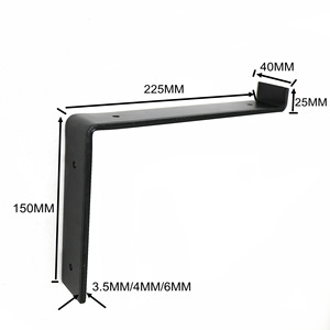 Powder Coating Floating <strong>Shelf</strong> <strong>Bracket</strong> Stamping Welding Pipe <strong>Brackets</strong> Custom Invisible Heavy Duty <strong>Black</strong> Triangle <strong>Bracket</strong> - Product Image 4