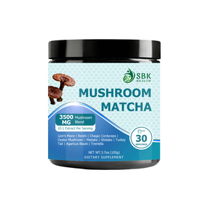 High Quality Mushroom Matcha Promote Cognitive Function Enhance Mood Wellbeing Dairy Egg Free Matcha Increased Immunity - Product Image 1