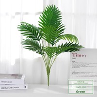 Daun Buatan Palem Travelers Palem Lady Monstera Tanaman Sutra Hijauan Kecil Rumput Pengisi Satu Bundel Bunga Palsu Tanaman Luar Ruangan
