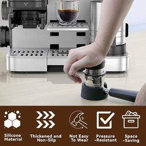 Base de silicona para tamper de café, cubierta superior protectora negra para máquina de café expreso Ninja ES601 Portafilter - Product Image 4
