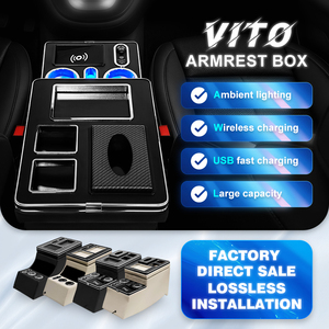 Boîte d'accoudoir multifonction <span class=keywords><strong>centrale</strong></span> personnalisée, accessoires automobiles pour <span class=keywords><strong>Mercedes</strong></span> Vito <span class=keywords><strong>Viano</strong></span> 116 - Product Image 2