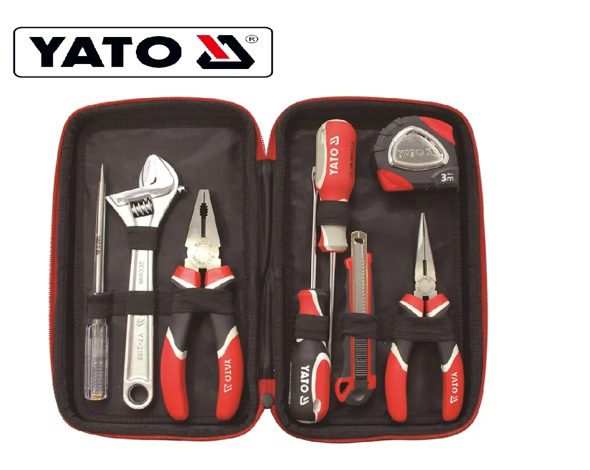YATO Labor-Saving Screwdriver Kit Socket Wrench Set 8 Pcs Box Tool Socket Set YT-3904