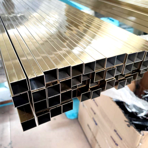 Ống Mạ Điện TITAN Ống 201 Bằng Thép Không Gỉ Màu Vàng Tráng Gương - Product Image 3