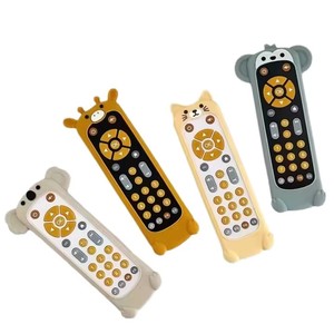รีโมททีวีซิลิโคนนุ่มสำหรับเด็ก & ของเล่นกัดแทะพร้อมดนตรี ของเล่นเสริมพัฒนาการเรียนรู้ภาษา สำหรับบรรเทาอาการฟันขึ้นและกระตุ้นประสาทสัมผัส - Product Image 1