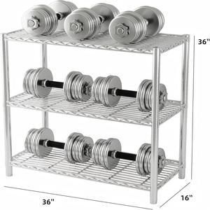 Kit de estante de Metal de alambre galvanizado de 4 capas duradero, protección contra la corrosión, estante de paleta selectivo para almacenamiento de almacén, embalaje de cartón - Product Image 5