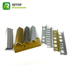 Trang trí và bảo vệ cầu thang nhôm cầu thang Tread hồ sơ cầu thang nosing Strips với cao su chèn - Product Image 3