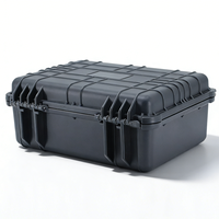 Boîte de transport et de rangement pour équipement anti-poussière en PP noir moulé par injection, avec mousse antichoc, étanche IP67, en plastique rigide