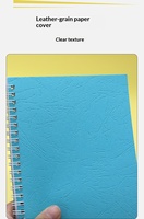Carnet A5 en cuir à spirale le plus vendu, 100 feuilles, ligné épais, fournitures scolaires universitaires, papier dermatoglyph