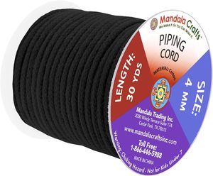 Venta Directa de Fábrica - Cordón de Macramé de Algodón <span class=keywords><strong>Trenzado</strong></span> Suave Negro de 16 Hilos y 4mm para Sudaderas, Pantalones Deportivos, Bolsos, Mochilas y Zapatos - Product Image 2