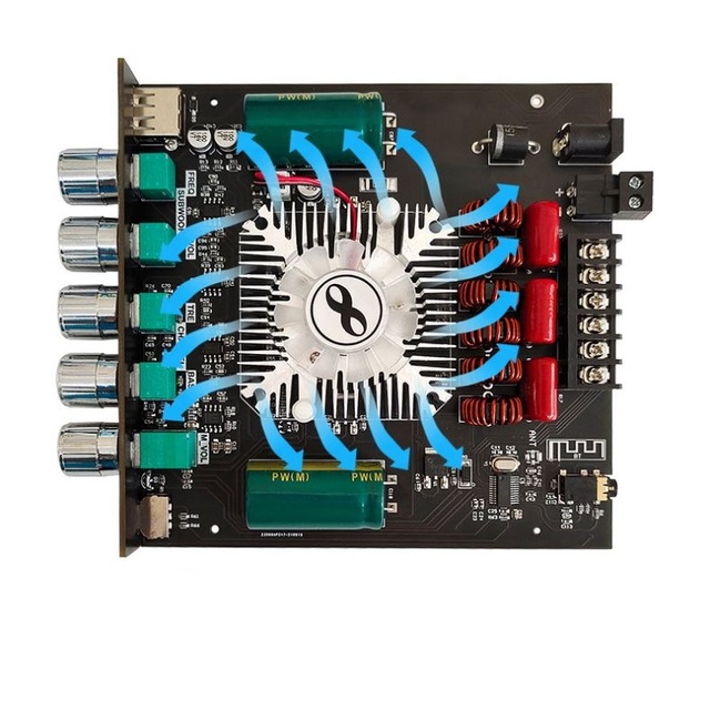 SeekEC 160W*2+220W 2.1 Channel Wireless Audio Amplifier Board TDA7498E BT5.0 Wireless Digital Power Amplifier Module