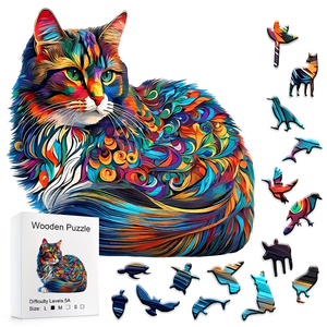 <span class=keywords><strong>Puzzle</strong></span> en bois personnalisé pour adultes - Jeux de puzzles 3D avec des motifs <span class=keywords><strong>d</strong></span>'animaux miniatures et des formes irrégulières - Product Image 1