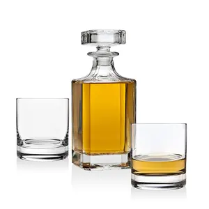 Vendita diretta della fabbrica di alta qualità la migliore vendita caldo nuovo bicchiere di vino whisky terra Decanter Set