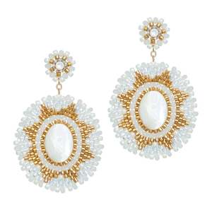 Pendientes de cuentas de semillas hechos a mano con gran belleza - Product Image 1