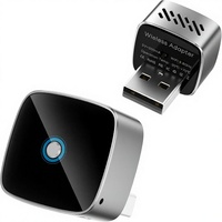 Adaptateur sans fil CarPlay Android Auto, dongle, commutation multi-appareils en un clic, taille compacte, plug & play, USB/USB-C, WiFi 5,8 GHz