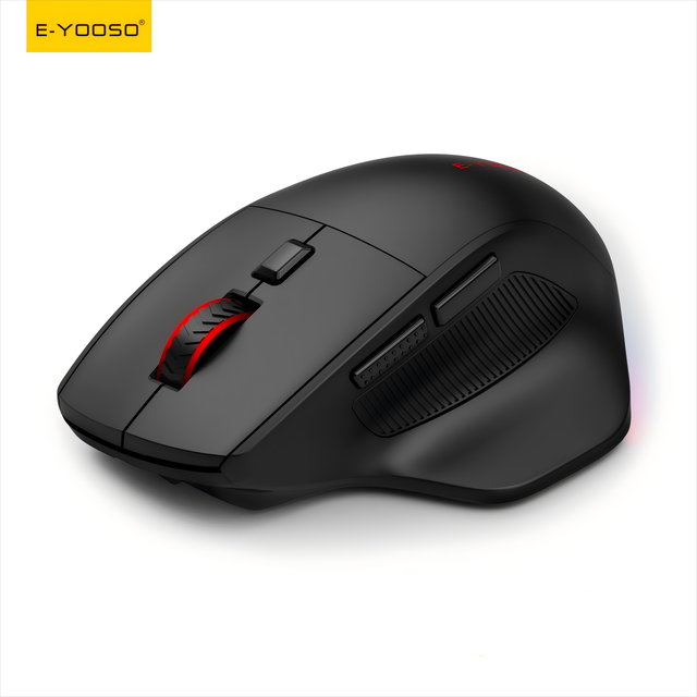Three-Mode 1000mAh Rechargeable 2.4G Wireless BT Gaming Mouse Right Hand Orientation BT Wireless Mouse for Computer