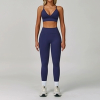 Vêtements de fitness pour femmes, ensemble de tenue de sport sans couture, cintrant et amincissant, à séchage rapide pour femmes