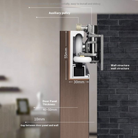 Sistema de Herrajes Deslizantes para Puertas Correderas de Madera con Cierre Suave de Diseño Moderno de 1.2 m para Apartamentos