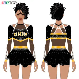 Uniforms OEM Custom Youth Cheerleader Custom Cheer Costume Uniforms Lady Sublimation Cheerleading Uniforms Youth Blank Cheer Uniforms