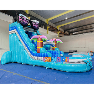Nhà Máy Giá 18 OZ PVC Ngoài Trời Dành cho người lớn bơm hơi khổng lồ trượt nước với có thể tháo rời hồ bơi và quạt gió cho sân sau bên - Product Image 2