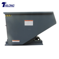 Nouvelle benne basculante robuste pour chariot élévateur / Benne basculante en acier / Trémie auto-vidante pour restaurants et hôtels, capacité de charge de 2000 à 6000 lb