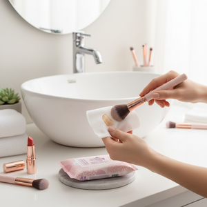 Toallitas Limpiadoras de Brochas de Maquillaje Personalizadas al por Mayor, Desmaquillante Cosmético, Limpieza en Seco Eficiente para Viajes y Uso Diario - Product Image 3