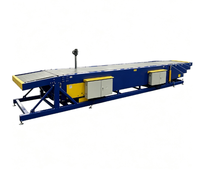 Convoyeur à bande télescopique hydraulique mobile, alimenté électriquement, pour le chargement et le déchargement de camions, conteneurs, entrepôts, logistique