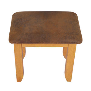 Chaise ancienne française au design moderne de haute qualité en bois de chêne blanc, siège rembourré en cuir PU, <span class=keywords><strong>petit</strong></span> <span class=keywords><strong>banc</strong></span> de tabouret bas pour le salon - Product Image 2