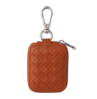 Étui anti-salissure en faux cuir à texture tissée adapté aux Airpods 1 2 3 4 génération étui de protection universel en cuir PU pour écouteurs