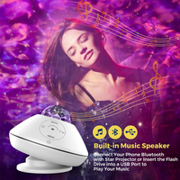 Lampe de nuit Led projecteur d'étoiles à commande à distance, lampe de projecteur de projection de ciel étoilé avec haut-parleur de musique