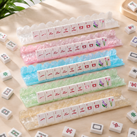 En stock : Ensemble de 4 repose-pions magnétiques en acrylique à motif coquille 2-en-1 pour Mahjong, organisateurs de règles de Mahjong en acrylique pour le divertissement