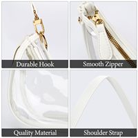 Sac à bandoulière en PVC à la mode pour femmes mignon clair Hobo sacs à main rétro Transparent PVC embrayage sous les bras sac à main pour dames