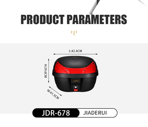Caixa de Transporte para Motocicleta JDR Factory, Caixa Preta de Plástico para Armazenamento de Motocicleta 28L - Product Image 5