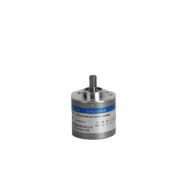 Roundss RCC38S Black Silver Outer Dia 38MM Solid Shaft 6MM 1000ppr DC5V CNC Mounting Incremental Optical Rotary Encoder