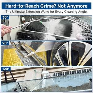 Lance d'extension pour nettoyeur haute pression 30/90/120°, accessoire de nettoyage de gouttières, 5 embouts de buse, raccord 1/4, lance haute pression 4000 PSI - Product Image 2