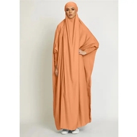 Jilbab de Prière une Pièce de Ramadan pour Femmes Musulmanes, Robe Pudique à Capuche, Borka de Dubaï, Khimar Niqab Couvrant Intégralement, Abaya Islamique