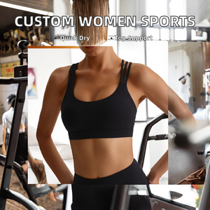 Soutien-gorge de sport personnalisé pour femme, haute qualité, sublimation frontale, maintien élevé, séchage rapide, respirant, en Spandex/Nylon - Product Image 2