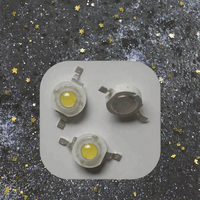 Diode LED à haute puissance 1W, perle de lampe LED RGB blanc naturel 3V Ra80, source lumineuse à lentille LED avec angle de vision de 140°