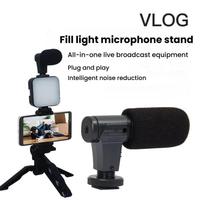 Kit d'éclairage LED Streaming Tripod Stand Microphone Handheld Square Pattern Music Studio Equipment for TikTok Camera Recording