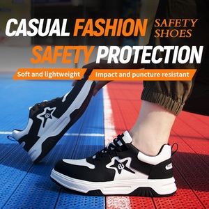 Nuevo <span class=keywords><strong>Calzado</strong></span> de Seguridad <span class=keywords><strong>Laboral</strong></span> para Hombre, Estándar Europeo, Puntera de Acero, Microfibra, Resistente a Pinchazos y Impactos, Deportivo - Product Image 4