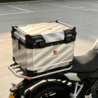 Boîte de rangement pour moto en alliage d'aluminium robuste, étanche, avec serrure personnalisée pour les voyages en plein air