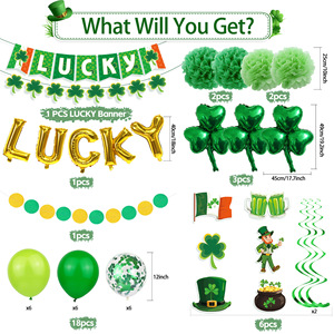 St. Patrick Party Decorations <b>Balloons</b> And Props Reusable Indoor Outdoor Venue Setup - Product Image 2