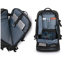 Có thể mở rộng không thấm nước Oxford Polyester du lịch Carry-<span class=keywords><strong>on</strong></span> Ba lô USB sạc cổng đệm không khí vành đai 20-39l công suất cho Unisex - Product Image 6